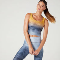 Thalia Cropped Tank Silk Metal