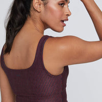 Thalia Cropped Tank Red Stripe