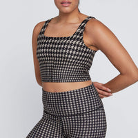 Thalia Cropped Tank Chino Houndstooth