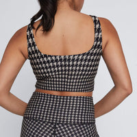 Thalia Cropped Tank Chino Houndstooth