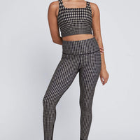 Thalia Cropped Tank Chino Houndstooth