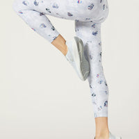 High Waist Reversible Legging Asteroids Silver