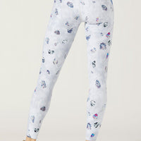 High Waist Reversible Legging Asteroids Silver