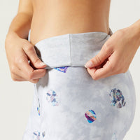 High Waist Reversible Legging Asteroids Silver