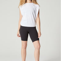 Amy Slit Tie Crop Bright White