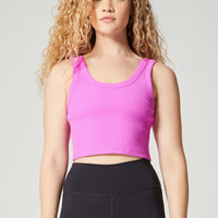 Anna Cropped Tank Stretch Rib Orchid