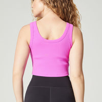 Anna Cropped Tank Stretch Rib Orchid