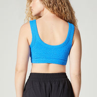 Anna Sport Bra Seersucker Topaz