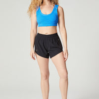 Anna Sport Bra Seersucker Topaz