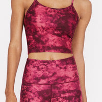 Avery Cropped Tank Carmine Ray Tie Dye