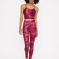 Avery Cropped Tank Carmine Ray Tie Dye