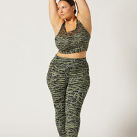 Rebel Cross Back Bra Downtown Zebra Olive