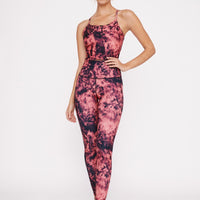 High-Waist Reversible Legging Infra Red Tie Dye