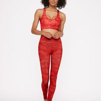 High-Waist Reversible Legging Red Scarlet
