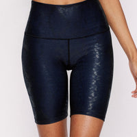 High-Waist Kurt Short Blue Black Viper Foil