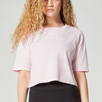 Marisa Cropped Boxy Tee Superpink