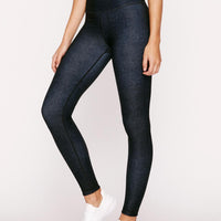 High-Waist Reversible Legging Indigo Denim