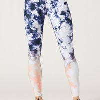 High Waist Reversible Legging Navy Coral