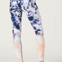 High Waist Reversible Legging Navy Coral