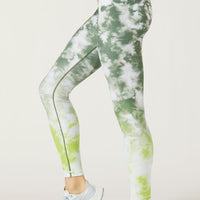 High Waist Reversible Legging Olive Citrus