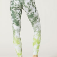 High Waist Reversible Legging Olive Citrus