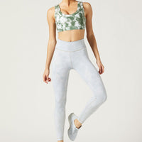 High Waist Reversible Legging Olive Citrus