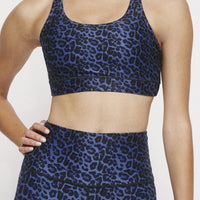 Strappy Bra Blue Chill Cheetah SHIRT W.I.T.H.-Wear It To Heart