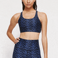 Strappy Bra Blue Chill Cheetah