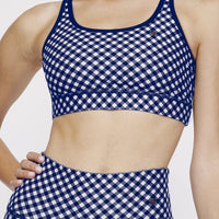Strappy Bra Navy Gingham SHIRT W.I.T.H.-Wear It To Heart NAVY GINGHAM XS