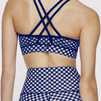 Strappy Bra Navy Gingham SHIRT W.I.T.H.-Wear It To Heart