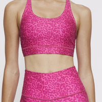 Strappy Bra Neon Pink Cheetah SHIRT W.I.T.H.-Wear It To Heart NEON PINK CHEETAH XS
