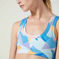 Anna Sport Bra Block Leaves