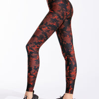 Burgundy Romcamo High Waisted Leggings PANTS W.I.T.H.-Wear It To Heart