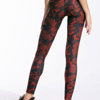 Burgundy Romcamo High Waisted Leggings PANTS W.I.T.H.-Wear It To Heart