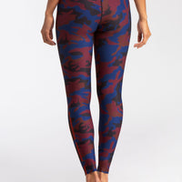 Burgundy Camo High Waisted Leggings PANTS W.I.T.H.-Wear It To Heart