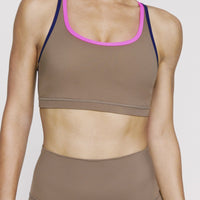 Triple Threat Strappy Bra Sandstorm - Navy - Neon Pink Regen SHIRT W.I.T.H.-Wear It To Heart SANDSTORM XS