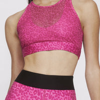 Noa Crossback Bra Neon Pink Cheetah SHIRT W.I.T.H.-Wear It To Heart NEON PINK CHEETAH XS