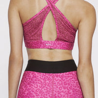 Noa Crossback Bra Neon Pink Cheetah SHIRT W.I.T.H.-Wear It To Heart