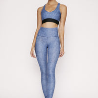 High-Waist Reversible Legging Stone Denim