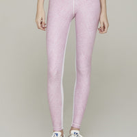 High-Waist Reversible Legging Pink Derby Stripe