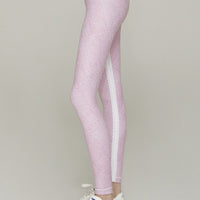 High-Waist Reversible Legging Pink Derby Stripe