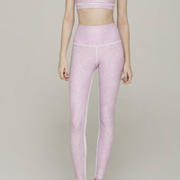 High-Waist Reversible Legging Pink Derby Stripe