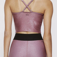 Avery Cropped Tank Franken Pink With Stardust Silver SHIRT W.I.T.H.-Wear It To Heart