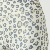 High Waist Leggings with Foil Wild Cheetah White