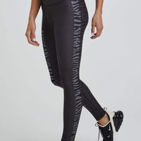 High Waist Leggings Black White Viva Zebra