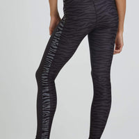 High Waist Leggings Black White Viva Zebra