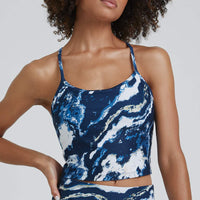 Avery Cropped Tank Blue Nile