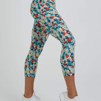 High Waist Capris Botanical Teal