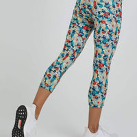 High Waist Capris Botanical Teal