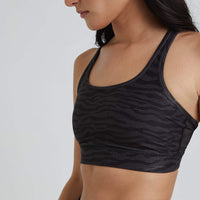 Strappy Bra Charcoal Zebra
